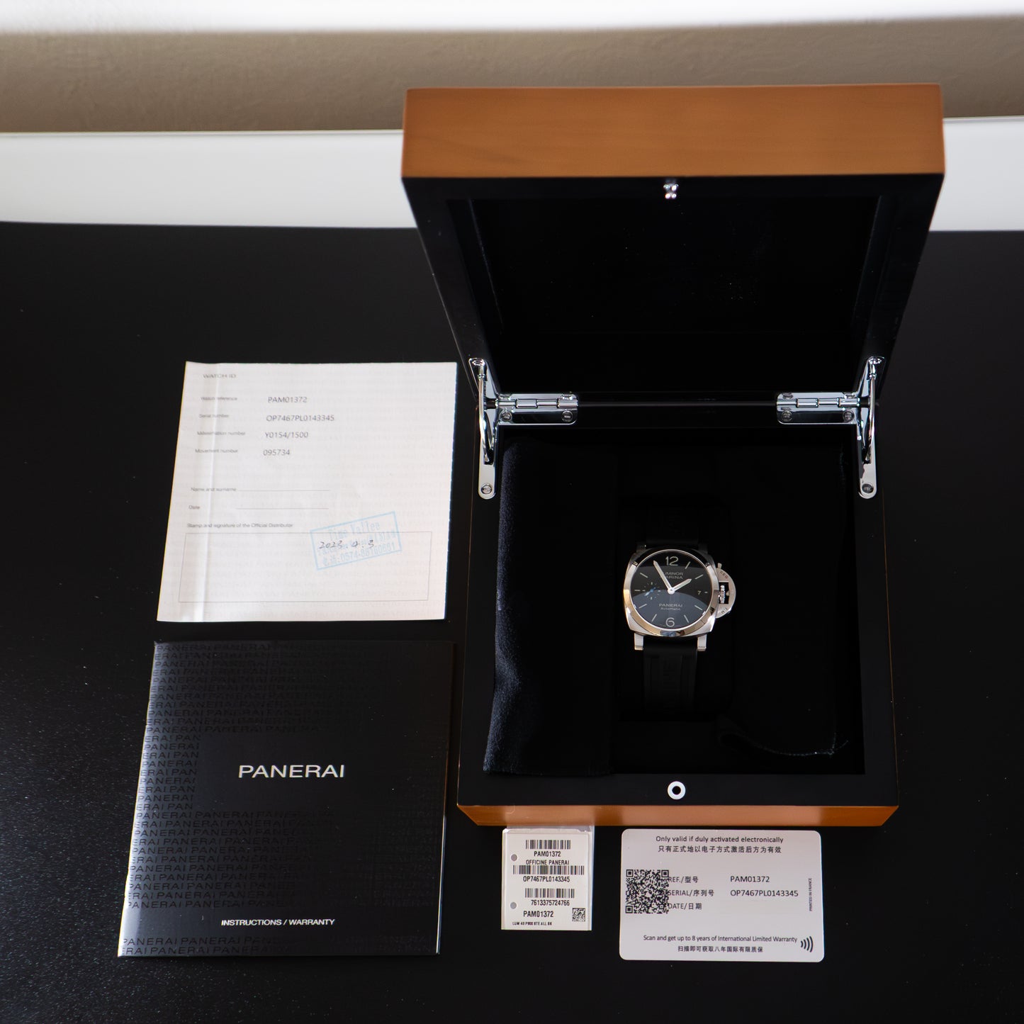 2022 Panerai Luminor Due PAM01372 – Black Dial, 40mm, Limited Edition (#154/1500)